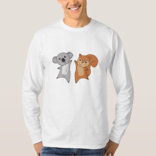 Koala Squirrels Cute Animals Kids Lovers T-Shirt