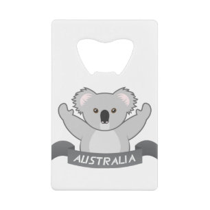 Koala Support Australia Wildlife Australia Strong Credit Card Bottle Opener