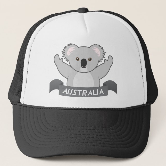 Koala Support Australia Wildlife Australia Strong Trucker Hat (Front)