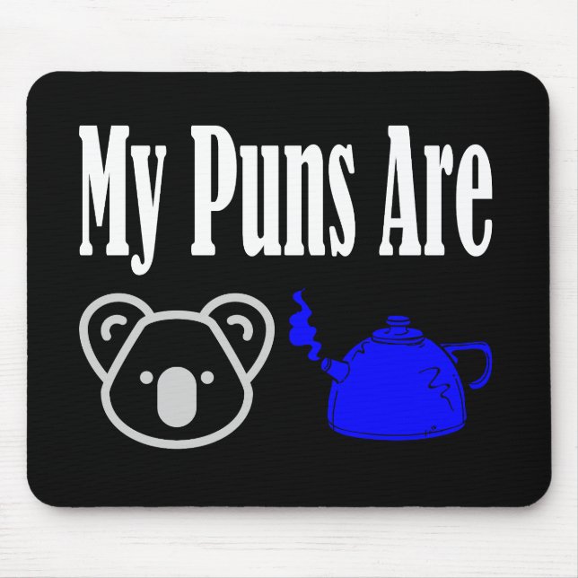 Koala Tea Puns Funny Mouse Pad (Front)