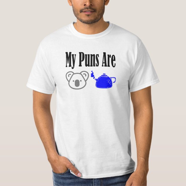 Koala Tea Puns Funny T-Shirt (Front)