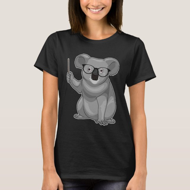 Koala Teacher Pointer T-Shirt (Front)