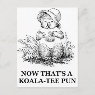 Koala-tee Pun Postcard