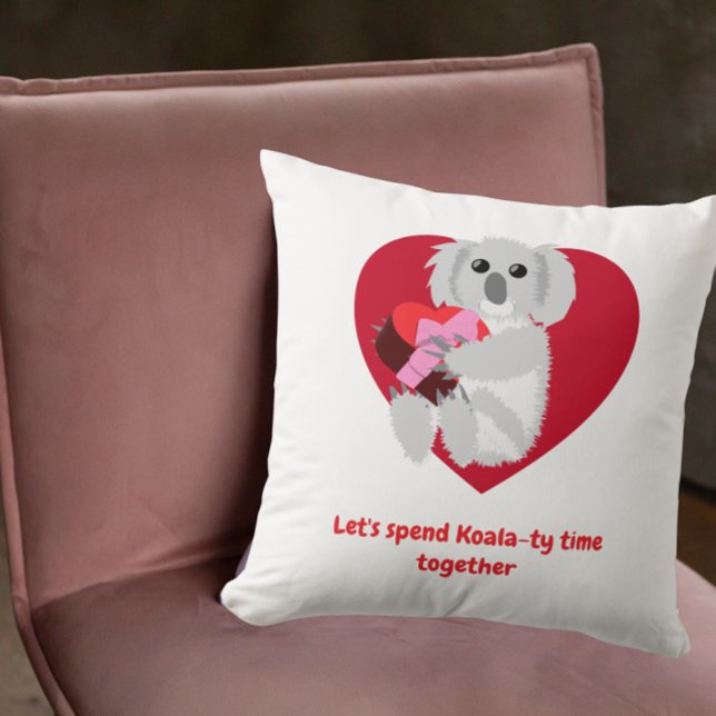 Koala-ty time together throw pillow (Creator Uploaded)