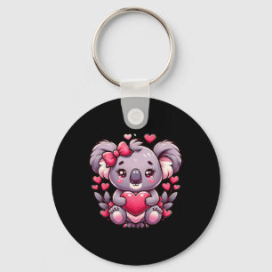 Koala Valentine Hearts Bear  Keychain