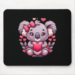 Koala Valentine Hearts Bear Mouse Pad