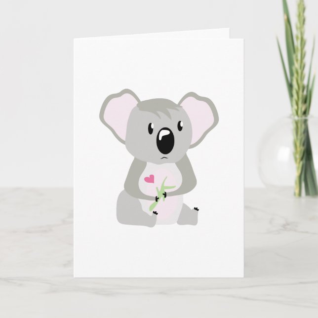 Koala Valentine Holiday Card (Front)