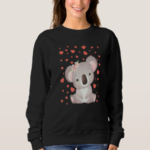 Koala Valentine's Day Red Heart's  For Koala Lover Sweatshirt