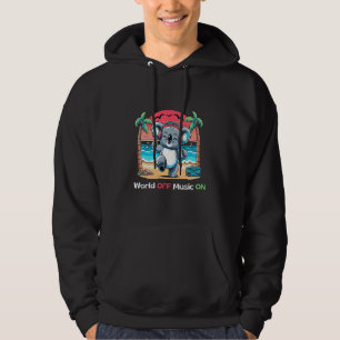 Koala Vibing on the Beach Hoodie