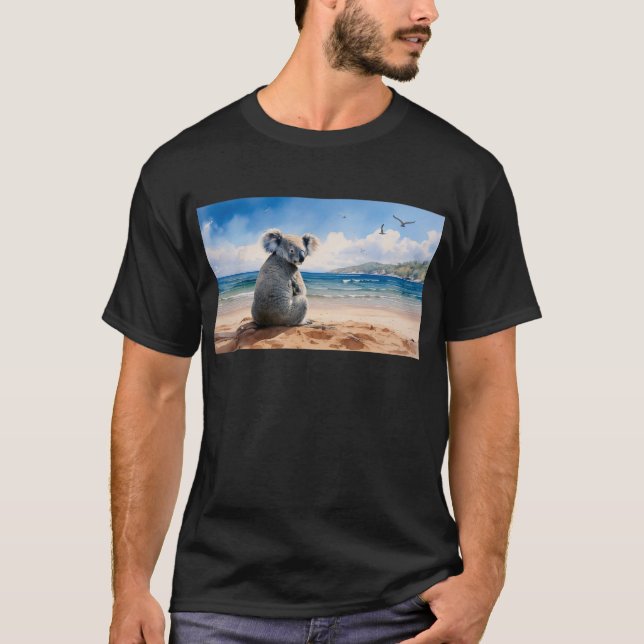 Koala watching the ocean T-Shirt (Front)