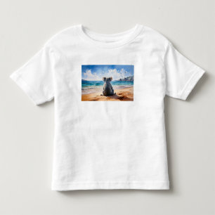 Koala watching the ocean toddler t-shirt