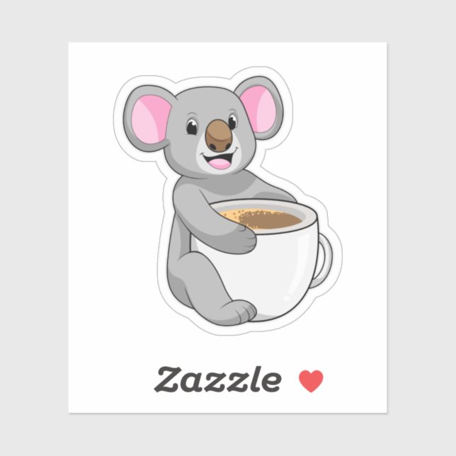 Koala with Coffee Cup (Sheet)