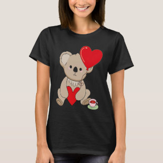 Koala With Heart Balloon Valentines Day Love Boys T-Shirt