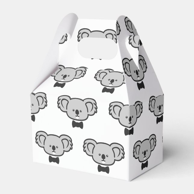 Koala with tie favor box (Front Side)