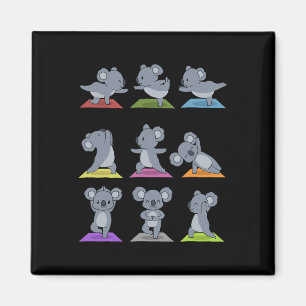 Koala Yoga Funny Koalas In Yoga Poses Sports Tee  Magnet