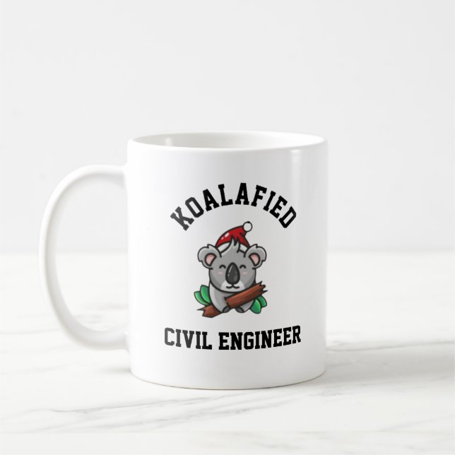 Koalafied Civil Engineer  Coffee Mug (Left)