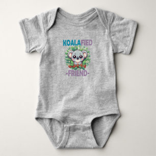 Koalafied Friend funny pun Cute baby Koala cartoon Bodysuit