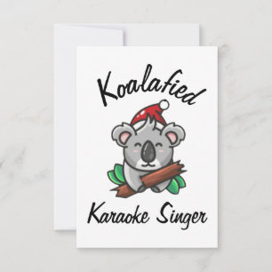 Koalafied Karaoke Singer Card