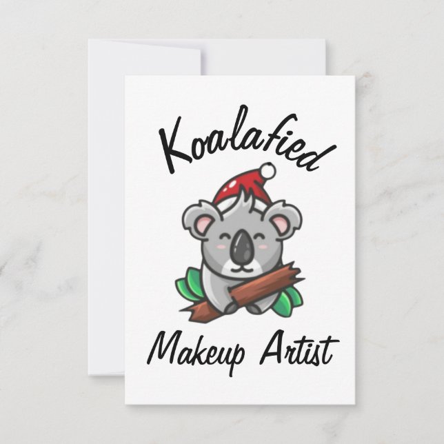 Koalafied Makeup Artist Card (Front)