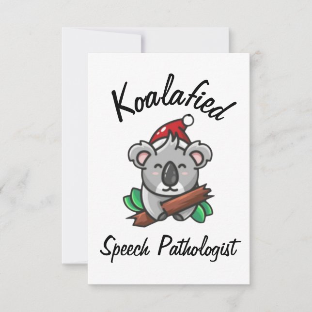 Koalafied Speech Pathologist Card (Front)