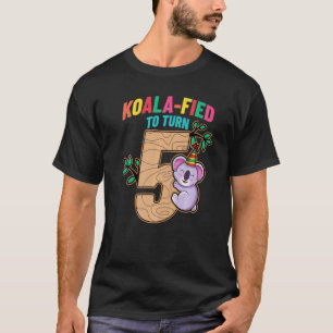 Koalafied To Turn 5 Koala Bear 5th Birthday Party  T-Shirt