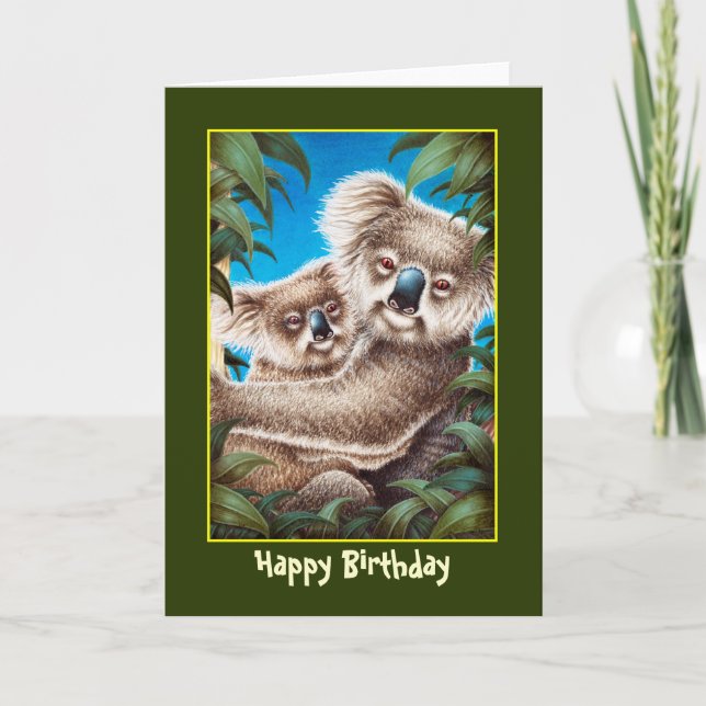 Koalas Birthday Card (Front)