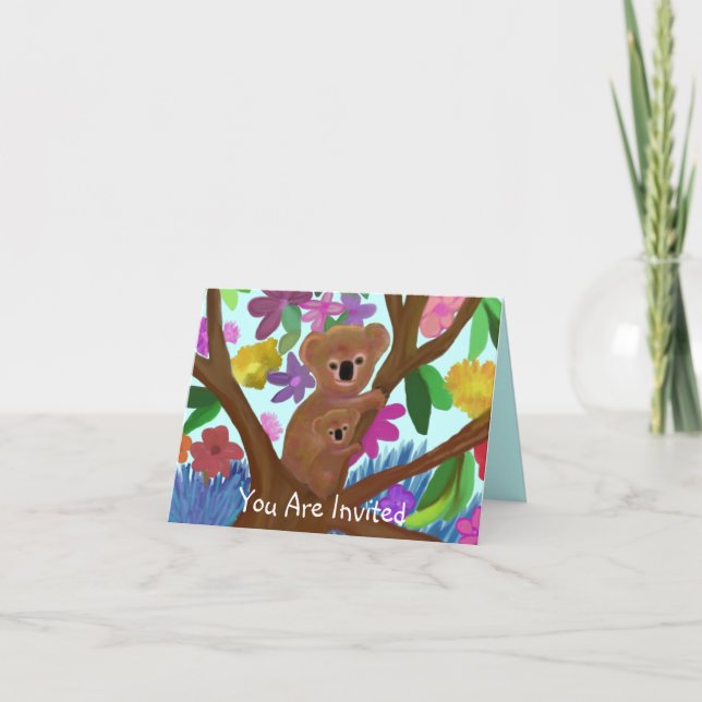 Koalas Invitation Card (Front)