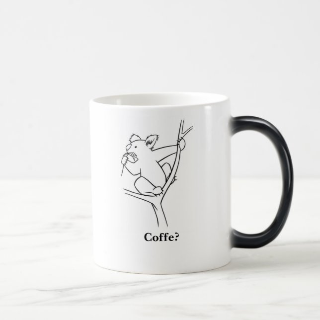 Koalas love coffee magic mug (Right)