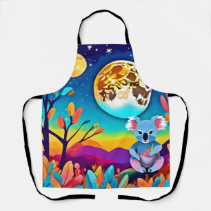 Koala's Moonlit Night Apron