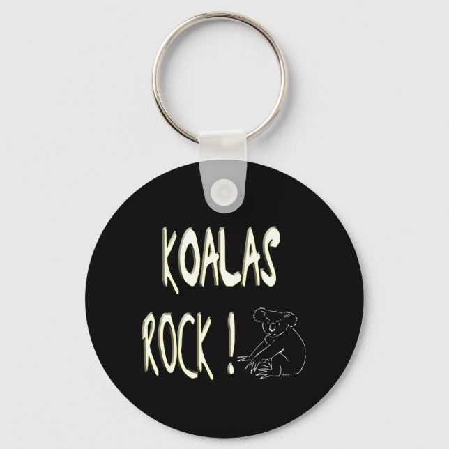 Koalas Rock! Keychain (Front)