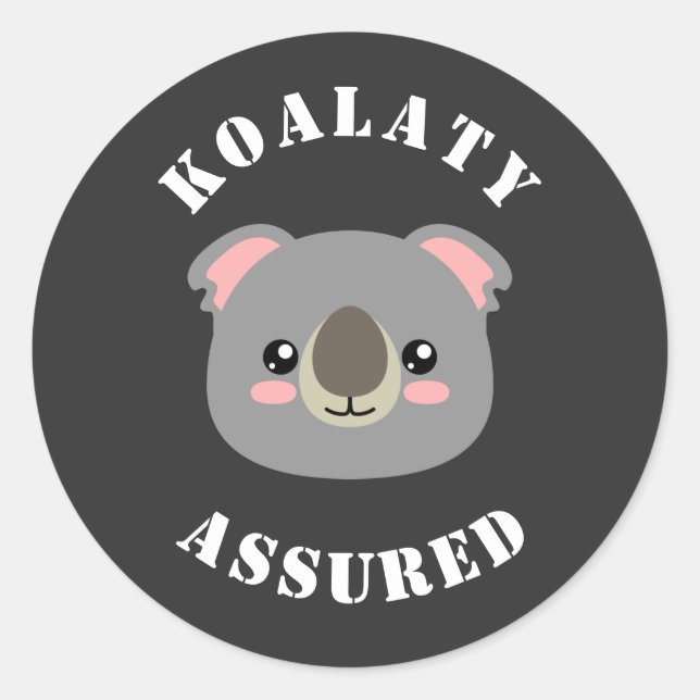 Koalaty Assured Classic Round Sticker (Front)