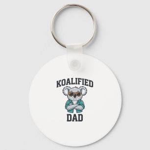 Koalified Dad Cute Koala Father Shirt Design_1 Keychain