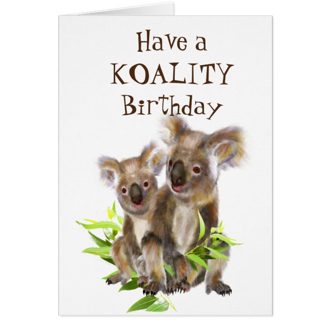 Koalité Anniversaire drôle Animal Koala Ours (Devant)