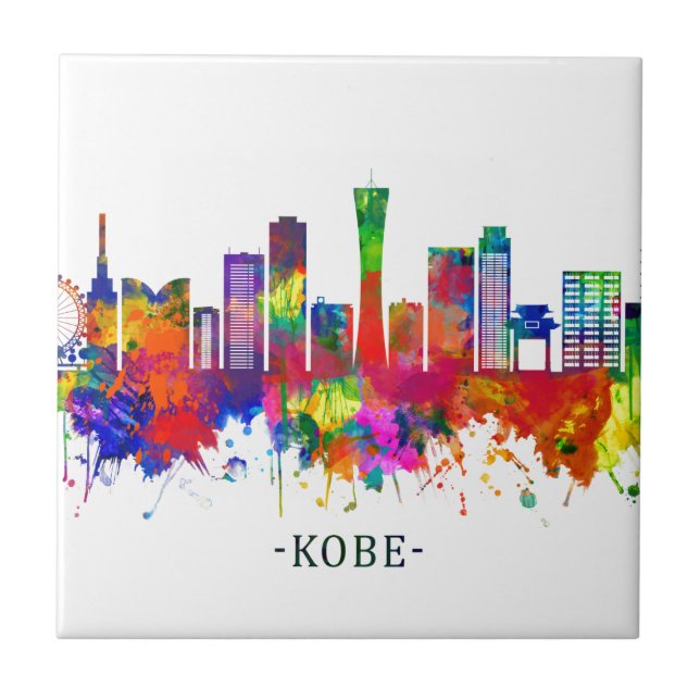 Kobe Japan Skyline Tile (Front)