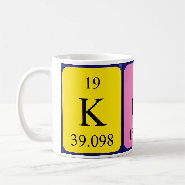 Kobe periodic table name mug (Left)