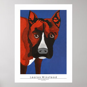 Kobe the Red Boxer Poster