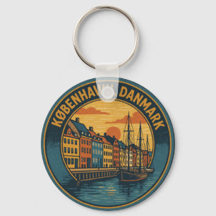 København Nyhavn Harbour Keychain