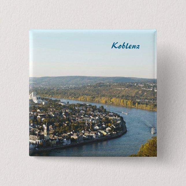 Koblenz 2 Inch Square Button (Front)