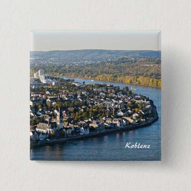 Koblenz 2 Inch Square Button (Front)