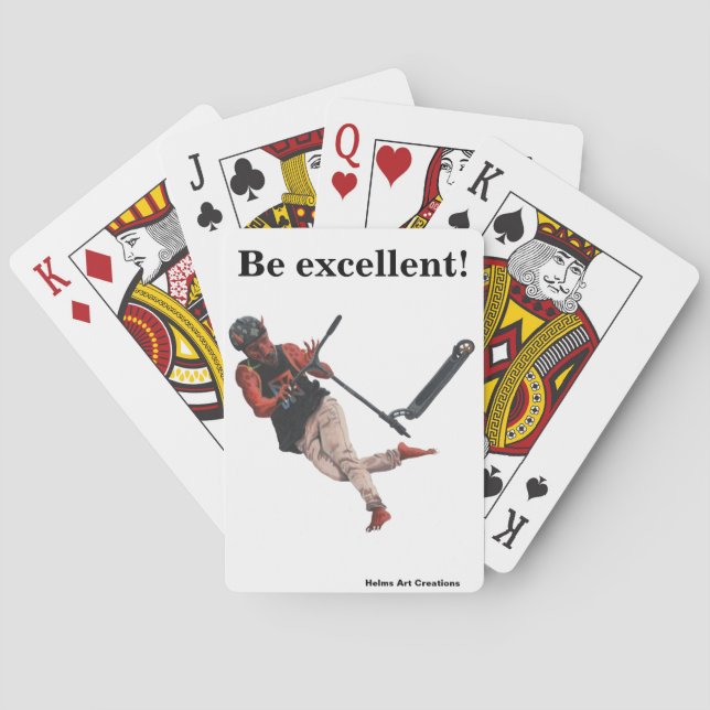 Kobold Kick Scooter Fantasy Art Playing Cards (Back)