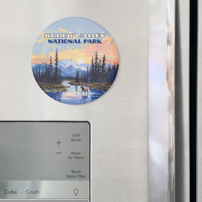 Kobuk Valley National Park Alaska Caribou Vintage Magnet (In Situ (Fridge))