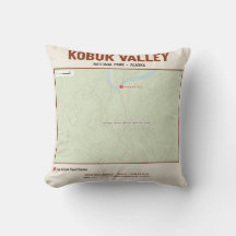 Kobuk Valley National Park Trail Map Pillow