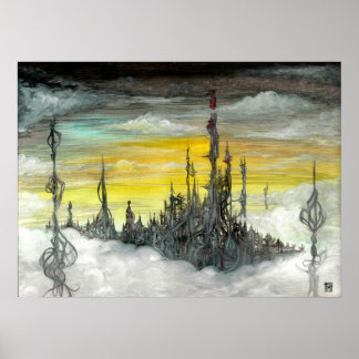 Koch City Oil on Gesso Board by Toby Mikle Poster