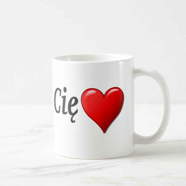 Kocham Cię - I love you in Polish Coffee Mug (Right)