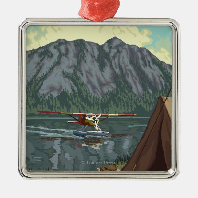 Kodiak, AlaskaBush Plane Fishing Metal Ornament (Front)