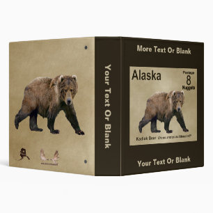 Kodiak Bear - Alaska Postage Binder
