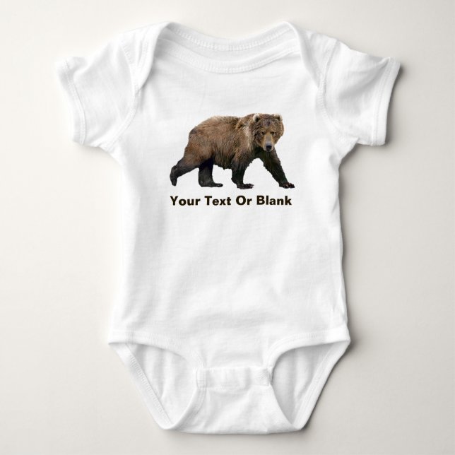 Kodiak Bear Baby Bodysuit (Front)