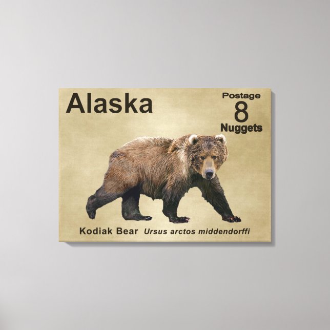 Kodiak Bear Canvas Print (Front)