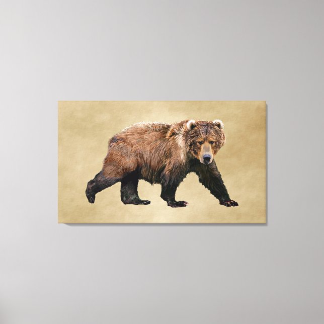 Kodiak Bear Canvas Print (Front)