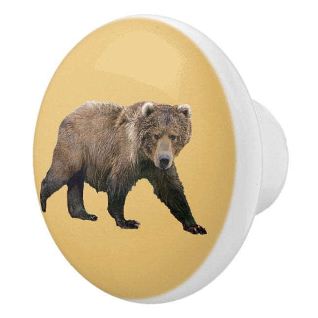 Kodiak Bear Ceramic Knob (Right)